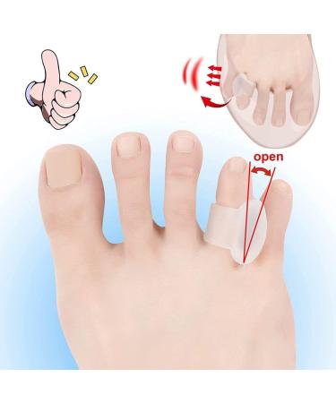 Pinky Toe Separators Translucent Gel Toe Protector Spreader Small Silicone Toe Spacers - Buy Online on GoSupps.com