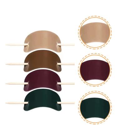 Buy Lurrose 4-Piece Leather Hair Clips for Women - Hair Knot Holders & Muffling Rolls for Elegant Hairstyles - Buy Online on GoSupps.com