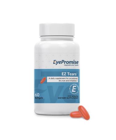 EyePromise Ez Tears Eye Vitamin  Occasional Dry Eye Relief Supplement - Omega-3s and 8 Other Soothing Ingredients - Relief from Irritation, Occasional Dry Eye, Itching, Redness