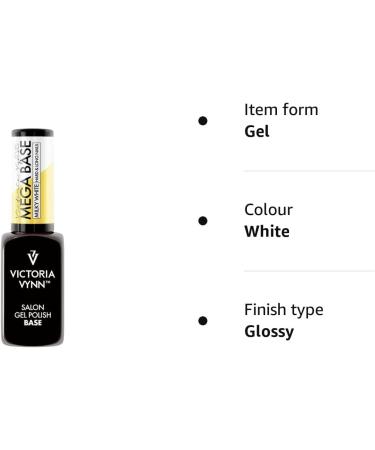 Victoria Vynn Mega Base Milky White Hard & Long Nails UV Led Hybrid Gel Polish 8ml - Buy Online on GoSupps.com