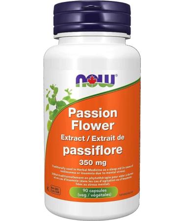 NOW Supplements Passion Flower Extract 350mg Capsules 90 Count