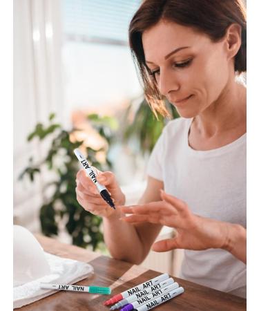 Xiyztok 12 Colors 3D Nail Art Painted Pens Set Quick Dry Nail Art Painting Pen Kit Waterproof Nail Point Graffiti Pen Drawing Painting Liner Brush for DIY Nail Art Beauty Manicure Tools(12 Colors) - Buy Online on GoSupps.com