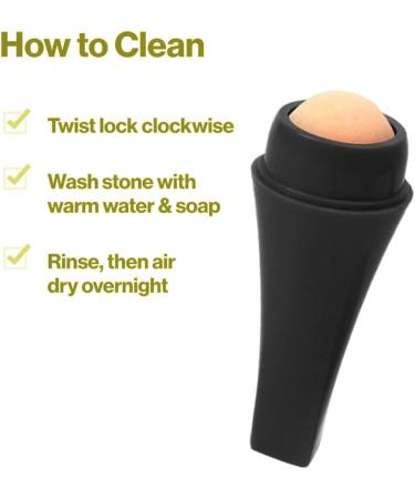 Oil Absorbing Roller - Natural Volcanic Stone Facial Oil Control Stick Mini Massager | Best for Oily Skin - Buy Online on GoSupps.com
