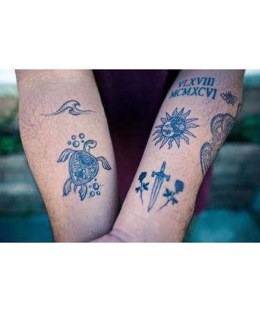 Henna Style Temporary Tattoo - Waterproof & Long Lasting 2 Weeks - Realistic Fake Tattoo for Men & Women (Beach Lover) - Buy Online on GoSupps.com