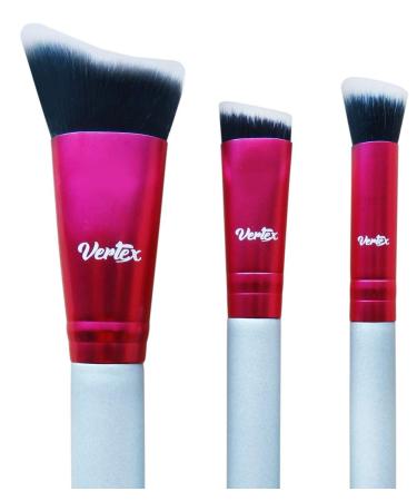 Vertex Beauty Makeup Contour Brush Set - Includes Nose Contouring Vertex Sculpting Brush  Angled Brush For Precise Definition Make Up  and Blush Brush For Dramatic Cheekbones