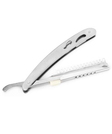 Premium Stainless Steel Folding Beard Razor - Professional Straight Edge Hairdresser Tool for Men & Women - Buy Online on GoSupps.com