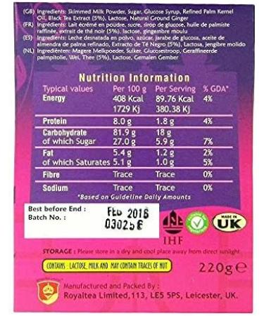 Royal Chai - Premium Instant Tea - Ginger (sweetened) 220g x 2 - Buy Online on GoSupps.com