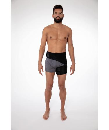 Copper Compression Groin Thigh Sleeve - Hip Support Wrap for Men and Women - Adjustable Neoprene Brace for Quads, Hamstrings, Lower Back, Sciatica, Hip Flexor, Arthritis - One Size - Buy Online on GoSupps.com