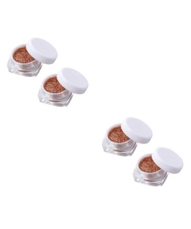 Balacoo 4 Pcs Glitter Eye Shadow Shimmer Eyeshadow Loose Eyeshadow Glitter Set Glitter Powder 1 count (Pack of 1) Goldenx2pcs