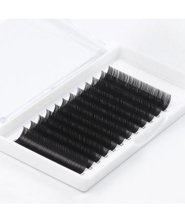 Premium Volume Lash Extensions | 0.1-C Curl 14mm Individual Mink Silk Lashes for Salon Use - Soft Matte Black - Buy Online on GoSupps.com