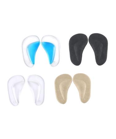 FOMIYES 4 Pairs Arch Pad Foot Arch Support Pad Shoes Foot Arch Support Shoes Arch Support Foot Arch Gel Pad Shoes Arch Gel Pad Foot Arch Support Cushion Shoes Arch Gel Insoles As Shown 9.7x5.8cm