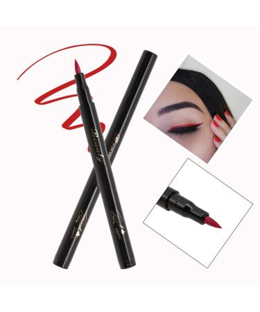 Sonew Waterproof Liquid Color Eyeliner Colorful Eye Pencil Long-lasting and Natural Effects Create Ideal Makeup for Christmas and New Year(06#red)