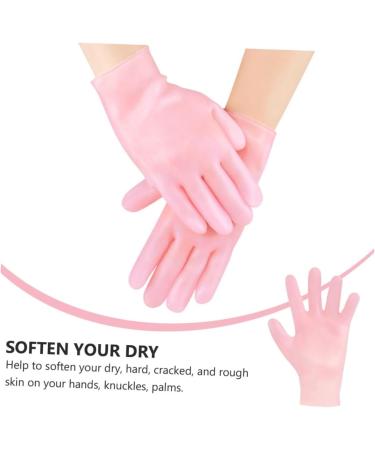 Beatifufu 1 Pair Beauty Protective Glove Tropical Headdress Moisturizing Gloves for Hand No Crease Hairpin Black Repairing Moisturizing Gloves Sebs Dry Proof Pink Women's - Buy Online on GoSupps.com