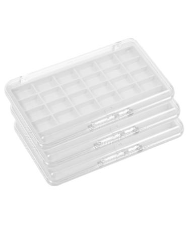 Vaguelly 3 Pi ces Palette de Maquillage Vide Rechargeable avec Compartiments Transparents Bo te Compacte pour Ombres Paupi res et Blush Rangement Pratique pour Voyageuses
