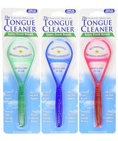 Pureline 3 Tongue Cleaner Scraper Oralcare Colors Vary Set Of 3 by Pureline 1