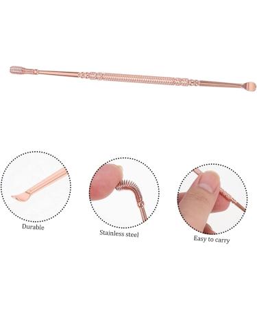 Rose Gold Spiral Ear Cleaner Tool - Stainless Steel Ear Pick for Earwax Removal | Reusable Outdoor Ear Accessory - 13X0.5CM - Buy Online on GoSupps.com