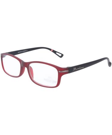 Plastic reading glasses MR76B from Montana Eyewear in red + 2.50 dpt