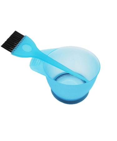 Canjerusof 1 set hair dye color brush and bowl set hair color brush mixer stirring bowl set for hair tint die coloring applicator blue