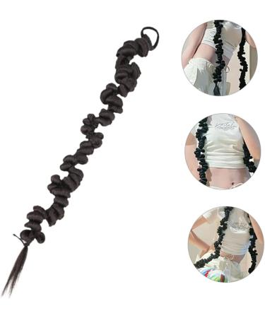 Ipetboom Braid Wigs Wig Braid Ponytail Gabor Wigs for Women Braided Ponytail Women Hair Extensions Braid Wig Hair Extensions for Braids High Temperature Wire Personality Women's Extend 75X8CM Black - Buy Online on GoSupps.com