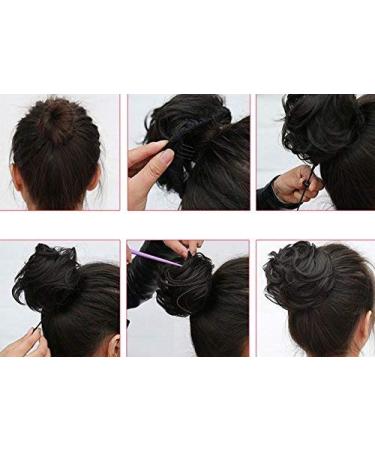 SEGO Real Hair Bun Updo Hairpiece Extensions - Dark Brown 1 | Natural-Looking Hair Tie & Knot - Buy Online on GoSupps.com