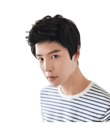 UJUNAOR Men's Wig 12cm Men Short Youthful Casual Wild Stormy-Shaggy Fashionable Toupee (A One size)