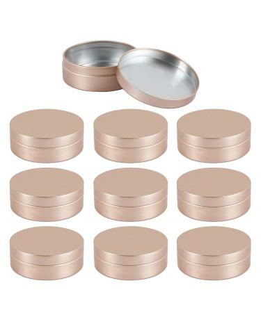 Zeoabsy 12 pieces 100ml Matt Gold empty aluminum socket aluminum round doses aluminum box with plug -in lid tin cans cream boxes for diy ointment candle cosmetics shaving soap matt gold 100ml