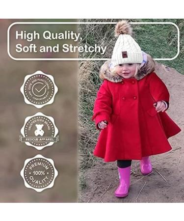 RED CUB Toddler and Baby Winter Bobble Hat Beanie with Pom Pom | Soft Thick Knit Kids Beanie | Snow White | 12-36 Months - 3 Years - Buy Online on GoSupps.com
