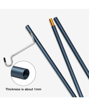 TOBWOLF Portable Camping Folding Lamp Pole - Collapsible Aluminum Lantern Stand for Picnic, Hiking, Fishing - Outdoor Hanging Light Holder Stick - Lightweight & Portable - Blue - Buy Online on GoSupps.com