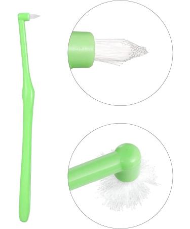 2pcs Interspace Soft Trim Single Tufted Wisdom Toothbrush Set for Detail Cleaning and Braces - Green and Blue - Buy Online on GoSupps.com
