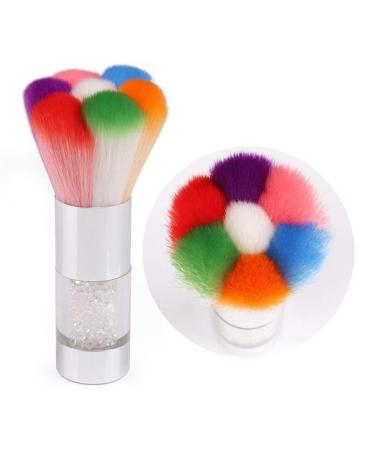 Colorful Acrylic Nail Brush Cleaner - Dust Removal Tool for Nail Art - Silver Makeup Brush - Buy Online on GoSupps.com