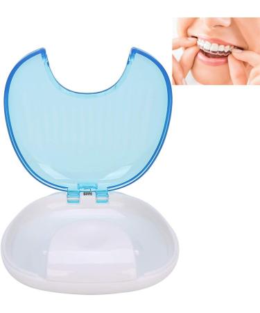 Orthodontic Storage Case - Portable Waterproof Mouthpiece Compressor Box with Press Lock Design (Sky Blue & White) - 1 PC - Buy Online on GoSupps.com