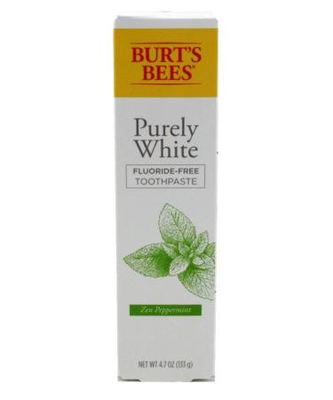 Burts Bees Toothpaste Purely White 4.7 Ounce Zen Peppermint (Pack of 6)