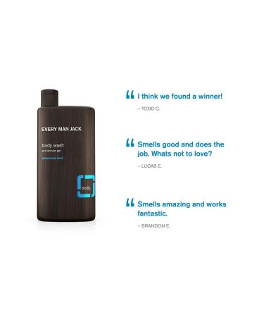 Every Man Jack Signature Mint Body Wash 16.9 oz - Refreshing Men's Shower Gel - Buy Online on GoSupps.com