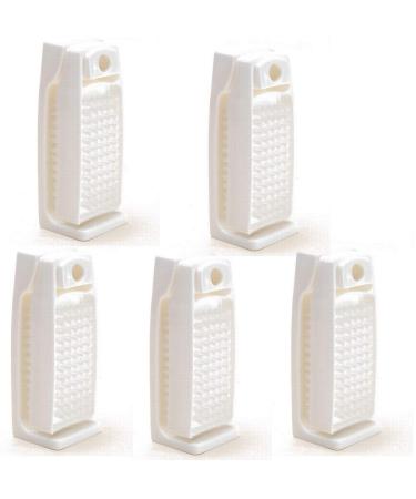 Set of 5 nail brushes BawiTec hand brush white with console self-adhesive holder plastic nylon bristles