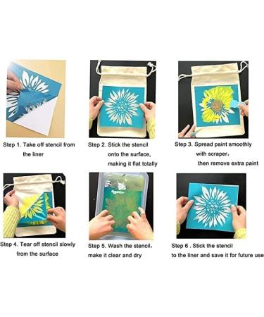 Alinacutle Reusable Silk Screen Stencil - Self-Adhesive Silkscreen for Home Decor - Welcome to Our Home Design - 8.5 x 11 - Buy Online on GoSupps.com