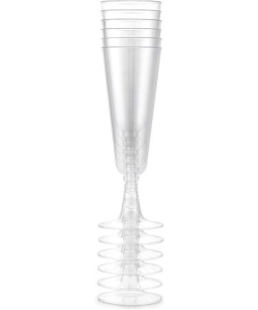 18 Pack of Clear Mini Plastic Champagne Flutes - Disposable Mimosa Wine Glasses for Wedding Parties - 5.5oz Toasted Flutes for Cocktails - Buy Online on GoSupps.com