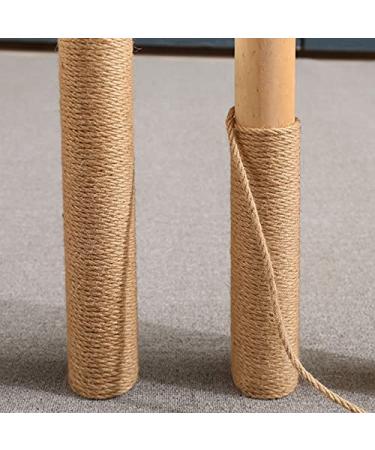 Nature Hemp Rope,1/4inch Heavy Duty Jute Twine for Cat Tree and Tower, DIY Scratcher Scratching Post Replacement, Pad, Crafts Gardening Hammock Home Decorating 33FT