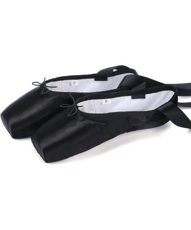 WENDYWU Professional Ballet Pointe Shoes for Kids Girls and Ladies - Pink PU Soled Dance Shoes with Toe Pads, Size 7 Black - Buy Online on GoSupps.com