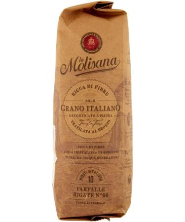  Italian Gourmet E.R. La Molisana Pasta Integrale Farfalle Rigate No. 66 Whole Grain Pasta 100% Italian Wheat Bronze Paste 500g + Italian Gourmet Polpa di Pomodoro 400g - Buy Online on GoSupps.com