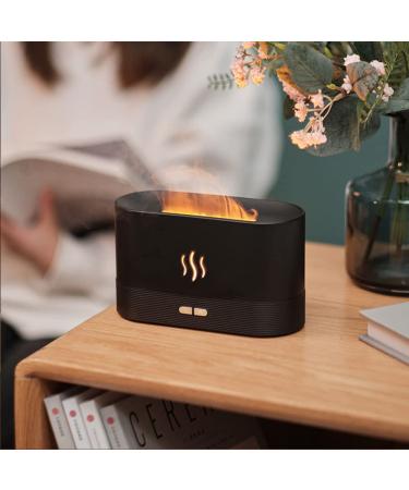 InFanso Essential Oil Diffuser BDQ701 180ml - Aromatherapy Ultrasonic Cool Mist Diffuser with Waterless Auto Shut-Off - 2 Mist Modes & Flame Lights - Home/Office (Black) - Buy Online on GoSupps.com