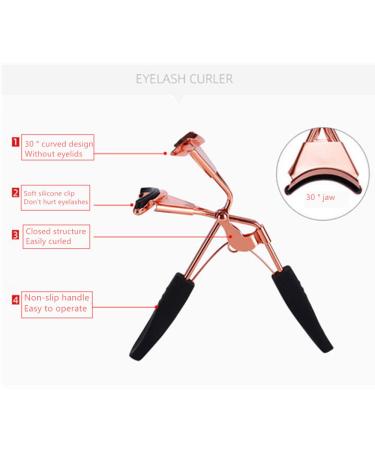 Professional Eyeline Pliers for Perfect Curling - Portable 180 Wide Opening Eyelash Curlers & Applicator (Red Gold) - International Shipping Available - Buy Online on GoSupps.com