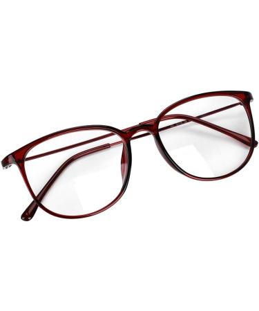 Stylish Retro Round Glasses for Students | Unisex Clear Lens Nerd Glasses | Lightweight Fashionable Frames | Perfect for Reading & Computer Use - Includes Case - Buy Online on GoSupps.com
