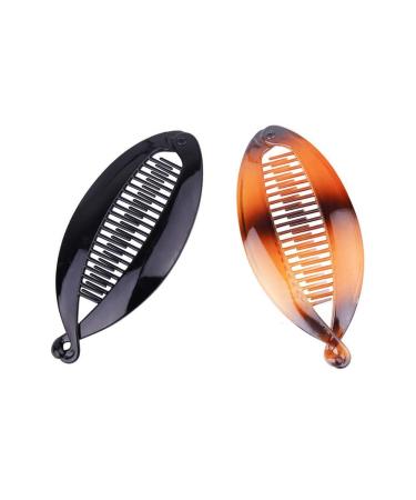 2pcs Fish Shape Banana Hair Clips - Stylish Hair Accessories for Women & Girls (Random Colors) - International Shipping - Buy Online on GoSupps.com