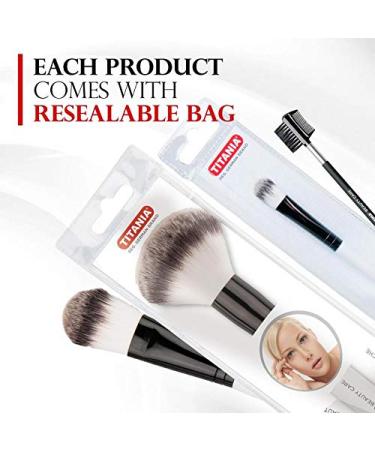 Titania Professional Makeup Brush - Large Rounded Foundation Applicator for Teens & Women - Premium Wood Shaft - Buy Online on GoSupps.com