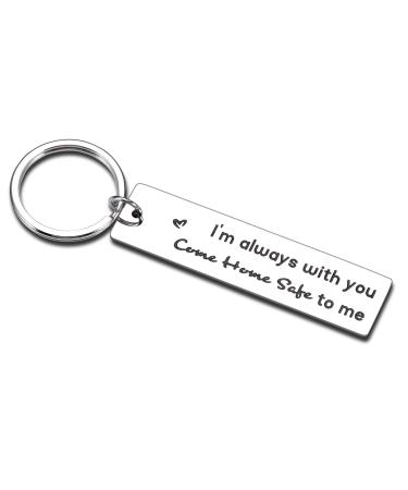 Gift Keychain Son for from Mom Husband Boyfriend Father's Day Gift for Husband Dad Birthday Wedding Valentines Gift Keyring for Driver Trucker Policeman Pilot Anniversary Christmas Gift for Men Son