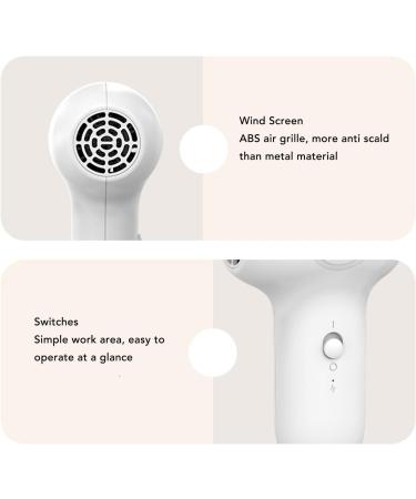 Baby Hair Dryer Gentle Cordless Low Heat 2 Speed Baby Hair Dryer for Infant Baby Butt Blow Dryer for Diaper Rash Prevention Suits Thin Hair Better (White and Grey) - Buy Online on GoSupps.com
