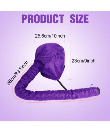 ZKGYUS Hair Dryer Hood | Bonnet Attachment for Hairdryers | Salon-Quality Helmet Drying Cap | Purple Hair Wrap & Turban - Buy Online on GoSupps.com