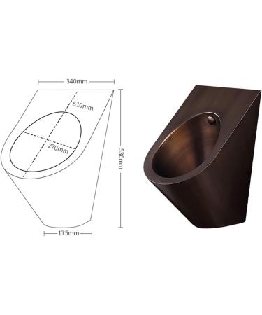 Inodoro moderno para ba o inodoro suspendido de Acero inoxidable 304 inodoro p blico con drenaje por inducci n de pared inodoro Vertical peque o adecuado para familias y hoteles Brown A - Buy Online on GoSupps.com