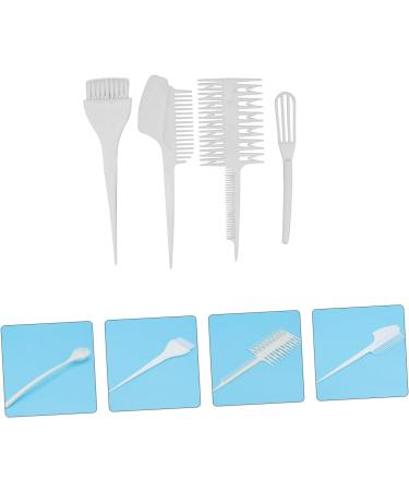 Ipetboom Set Hair Dying Brush Highlight Comb Hair Dye Color Brush Tinting Bowl Hair Dye Diy Tools Mixing Tint Bowl Dye Brush Comb Hair Coloring Kit Dye Hair Kit T Tool Kits Baking Oil White 23 6.5 0.5CM White - Buy Online on GoSupps.com