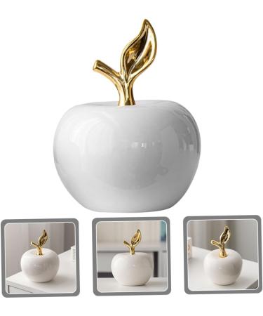 LIFKICH Ceramic Apple Ornament Crystal Apples Figurine Christmas Fruit Figurine Christmas Apples Figurines Apples Paperweight Fake Fruit Ceramic Fruit Statue Ceramics White Desktop Props White 15.00X11.50X11.50CM - Buy Online on GoSupps.com
